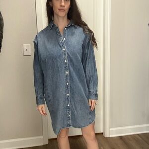 Universal Thread Blue Long Sleeve Denim Dress